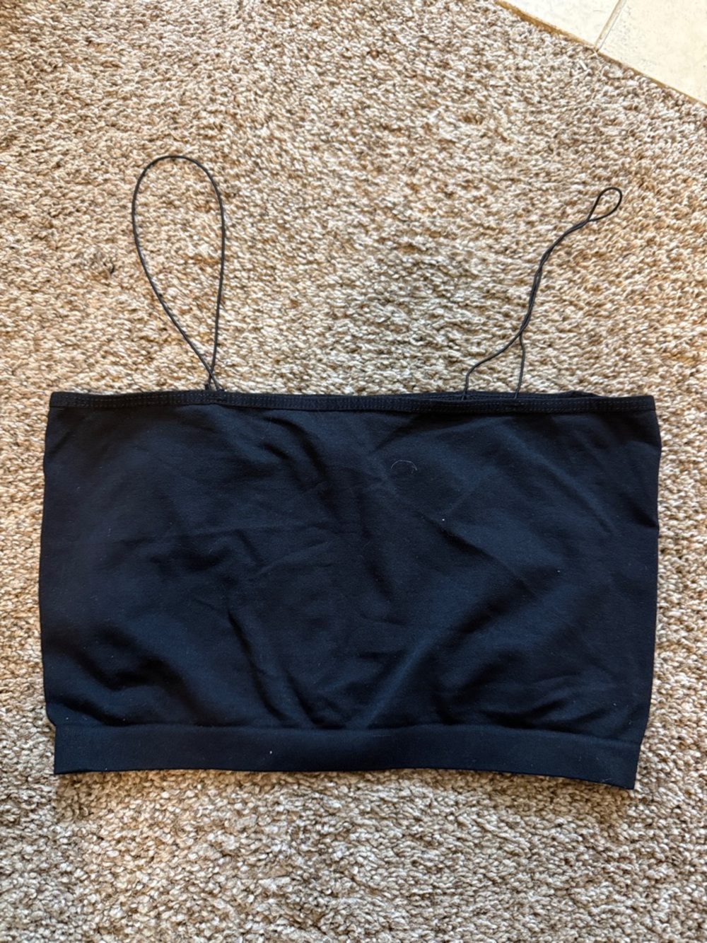 Nikibiki Black Bandeau with Thin Straps